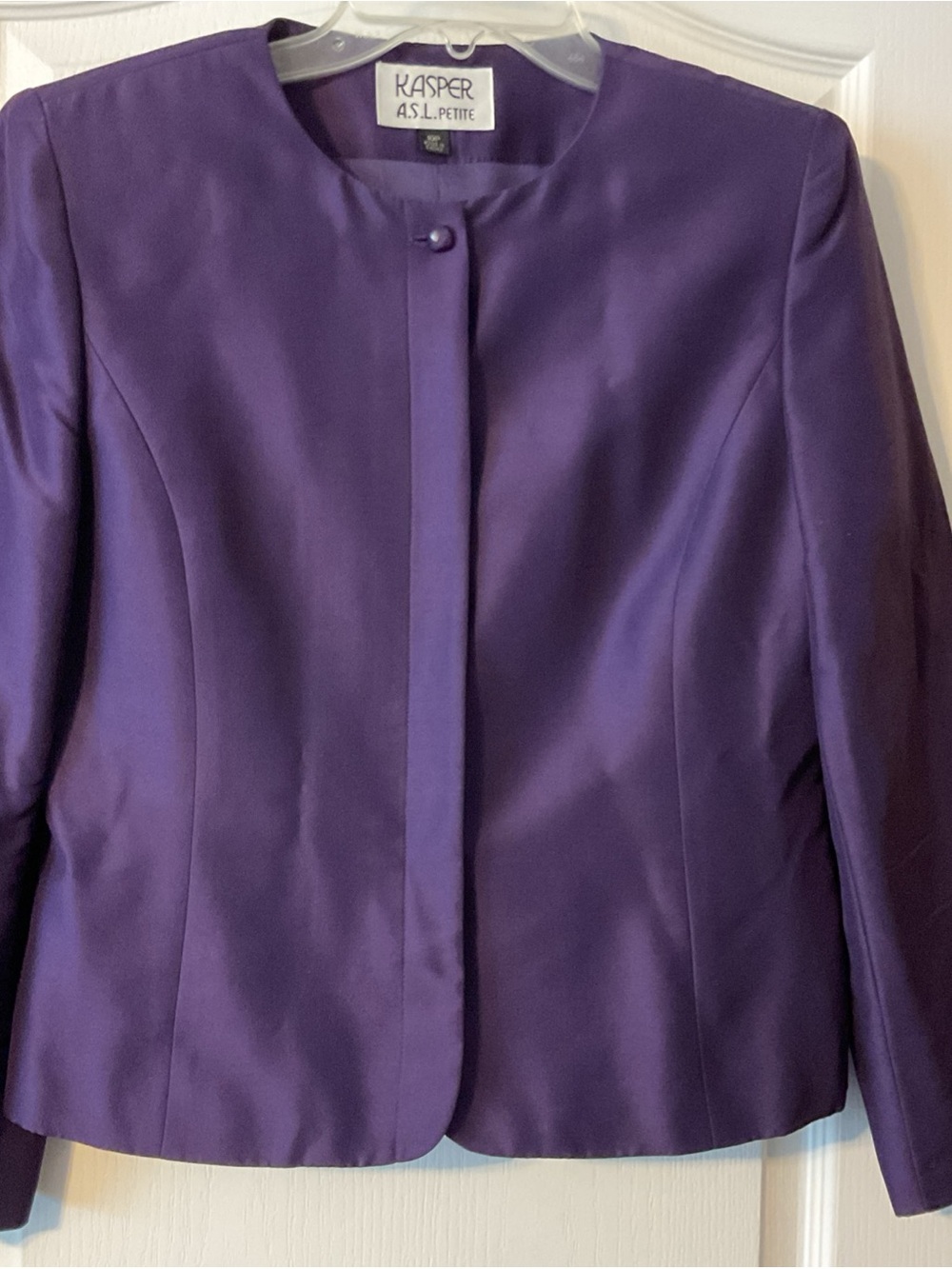 Kasper 10 Petite Purple silk jacket